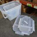 Plastic Rice Case 9L & 4L Container/Storage Food Organiser w/Cup Clear