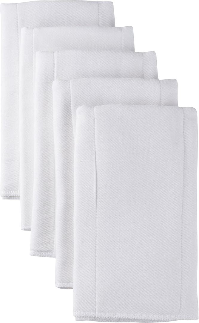 Gerber Unisex Baby Boys Girls Gauze Prefold Cloth Diapers Multipack White 5 Pack