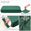 Newwiee 12 Pcs Patio Outdoor Cushion Covers Replacement Waterproof Stretch Sofa Couch Cushion Covers Washable Individual Couch Slipcovers Set Furniture Protector for Pets(20-27 Inch,Dark Green)