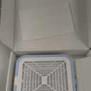 This Desktop Nail Polisher dust Collector Features Three Speed Settings, a Large mesh air Inlet, and a Simple White and Blue Color Scheme, Making it Suitable