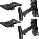 Pyle 90-30 Angle, Tilt, Rotation Adjustment & Solid-Steel Pin Serves as Safety-Stop Mount Speaker Bracket Stands-Dual Adjustable w/ 12.5'' Distance from Wall (PSTNDW15)