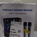 VOSOCO Karaoke Machine with 2 Wireless Microphones, Portable Bluetooth Speaker for Adults Kids, PA Systems Support TWS Echo Adjust TF USB AUX for Home Party Outdoor Travel (T03-2 MICS)