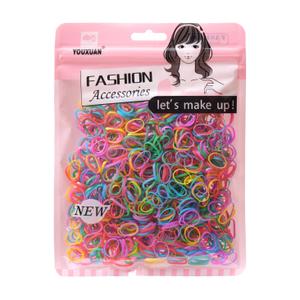 Youxuan Kids Elastics No Damage Colored Hair Bands Fashion Girls Hair Ties 1000 Count Small Size (Spring colors)