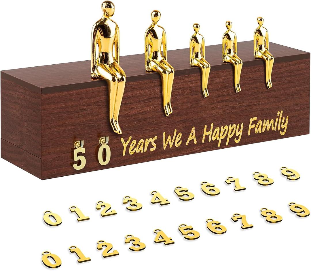 Anniversary Wedding Gift for Couple-Personalized Gifts for Couples-Engagement Gifts for Couples-Gift for Parents with Copper Family Statue-Choose Your Family Combination Gift (3Children)