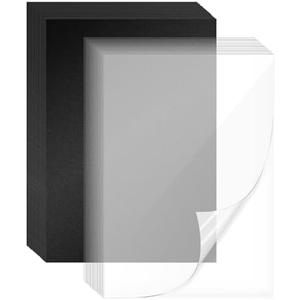 120 Pack Clear Binding Covers and Backs 8.5 X 11 Inches 12 Mil Sand-Textured Polycover, 10 Mil Presentation Binder Covers for Spiral Binding with Clear Front, Letter Size, Square Corners, Un-Punched