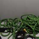 Non-Expandable Garden Hose 100 ft, Ultra Lightweight Flexible Water Hose with 10-Pattern Nozzle, Leak-Proof, High-Density Fabric, Thickened Connector, Shut-Off Valve for Yard, Lawn, Outdoor