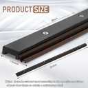 3' Adjustable Sill Cap for Therma-Tru Door,Sill Cap Threshold Replacement,Durable, Rot-Resistant, Wood-Grained Texture (Black Wood Composite),SCA4HU30SCA3MU30