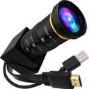 ELP 4K HDMI USB Camera Manual Zoom Webcam Dual Output Telephoto Camera for Computer TV Projector 5-50mm 10X Zoom Camera Mini Lightburn Camera Industrial USB Security Camera for Laptop Pi 
