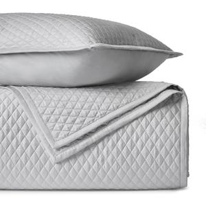 BIOWEAVES 100% Organic Cotton Quilt King Size - Diamond Stitched Quilted bedspreads - All Season Oversized Coverlet Set - GOTS Certified Bedding Set | 1 Quilt & 2 Pillow Shams (Glacier Grey)