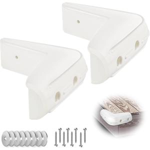 Corner Dock Bumper Fender, Marine Corner Dock Fender Guard, Soft UV-Resistant Marine-Grade Vinyl, Inflatable Protection, 10-Inch x 10-Inch, 2-Pack, White
