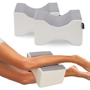Side Sleeper Pillow, Knee Pillow for Side Sleepers, Smooth Spine Alignment Pillow, Sciatica Pain Relief Pillow (Grey)-2PCS