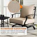 22x24 Outdoor Cushions,Outdoor Deep Seat Cushion Set,Olefin Fabric Patio Furniture Cushions,Deep Seat Bottom and Back Cushion for Chair,Sofa, and Couch,Tan (Set of 2 Seats,2 Backs)