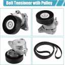 X AUTOHAUX Serpentine Drive Belt Tensioner Pulley and Idler Pulley Belt Assembly for Mercedes-Benz C240 C320 CL500 CLK320 E320 E500 ML500 S350 SL55 for AMG AC Belt Tension Idler Pulley