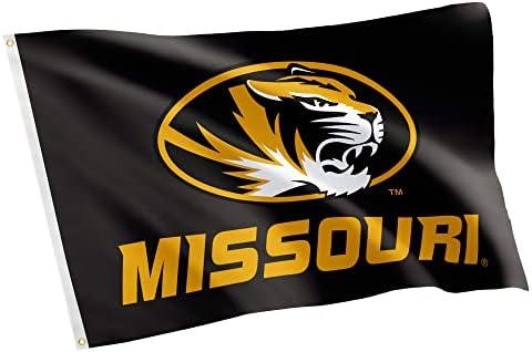 Desert Cactus University of Missouri UM Flag - 3 x 5 Feet Tigers Banner, Indoor/Outdoor Durable Fabric, 100% Polyester Design (Style 3)