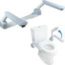 Toilet Handles for Seniors, Toilet seat Safety Frames & Rails Assist for Elderly sit to Stand, Toilet Handicap Rails with arms Toilet Grab Bars for Seniors No Legs Easy Install