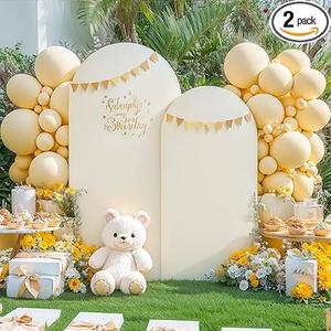Beige Arch Cover 2 Set-7.2FT, 6FT Arch Backdrop Cover Spandex Fitted Wedding Arch Stand Covers for Bridal Shower Wedding Birthday Party Baby Shower Ceremony Banquet Photo Background Decorations Beige Arch Cover 2 Set-7.2FT, 6FT Arch Backdrop Cover Spandex Fitted Wedding Arch Stand Covers for Bridal Shower Wedding Birthday Party Baby Shower Ceremony Banquet Photo Background Decorations