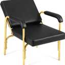 Shampoo Chairs Reclining Shampoo Chairs for Salon Barber Chair Hair Stylist Chair Auto Recline Salon Chair Spa Beauty Equipment for Hair Stylists, Tattoo Artists, Cosmetologists (Gold)