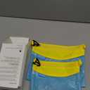 pack all 3 Pcs Water-Resistant Material Zipper Pouch Set, Mesh Zipper Bags for Storage, Travel, Office (Blue)