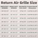 24x24 Return Air Filter Grille for 24"W x 24"H Duct Opening,Wall Return Air Vent Cover Grille with Filter [Included 1PK 1"Thick],Steel HVAC Vent Cover Filter Grill Outer Dimension: 26 5/8"W X 26 5/8"H