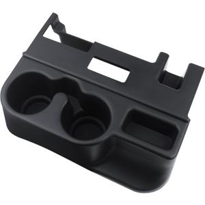 TQPONLY Cup Holder Attachment for Center Console | Compatible with 1998-2001 Dodge Ram 1500 2500 3500 Truck | Replaces 41019 SS281AZAA Front Seat Add-On Cupholder Tray Insert (Smooth Black)