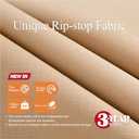 WJ-X3 Round Patio Furniture Cover, 72" D x 31" H, Waterproof, UV Resistant, Anti-Fading Outdoor Cover for Round Dining Table and Chairs Set, Beige