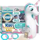 INFLATABLE DUDES Unicorn Toy 47 Inches- Kids Punching Bag| Already Filled with Sand | Bop Bag | Unicorn Ring Toss with 3 Inflatable Rings| | Unicorn Party Decorations| Punching Bag for Kids (Unique)