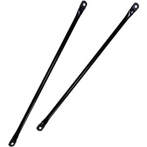 Garden Swing Hanging Rod, Swing seat Replacement Load-Bearing Hanging arm, Round Metal Rod, Swing Set Crossbar. 2 Pieces, Black Metal (100cm/39.37in)