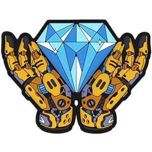 Diamond Hands HODL Crypto PVC Patch, Pack of 2
