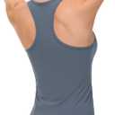 THE GYM PEOPLE Racerback Workout Tank Tops for Women Slim Fit Sleeveless Basic Athletic Running Yoga Shirts (Small, Gray Blue)