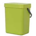 EKO Puro Wall-Mounted Trash Can with Lid, 1.32 Gal / 5L Hanging Trash Can, Small Kitchen Compost Bin for Counter Top, Mini Food Waste Bin (Green)