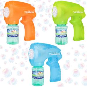 Light Up Bubble Blaster  Auto Bubble Blower for Kids, Outdoor Summer & Pool Party Toy (Includes 4oz Solution, Receive One Color at Random)