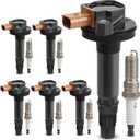 UF646 Ignition Coil & SP534 Double Iridium Spark Plug for 11-17 Ford F-150 Explorer Expedition Taurus Transit-150 250 350/Lincoln MKS MKT Navigator V6 3.5L Turbo BL3Z12029C DG549 C1814 5C1871