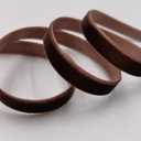 2 x Nylon Single Face Velvet Ribbon,3/8 Inch X 25 Yards Spool (Brown)