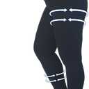 Plus Size 4XL Medical Compression Pantyhose for Women & Men, 20-30 mmHg Graduated Compression Leggings, Opaque Footless Waist High Compression Stockings for Edema, Varicose Veins, Flight, DVT, Black