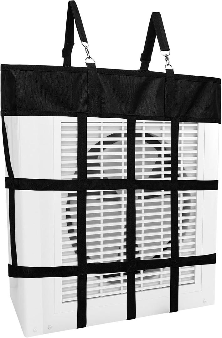 Tessco Box Fan Holder for Horse Stall Classic Fan Bag Hanging Web Nylon Box Hay Bag, Black
