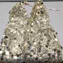 Floerns Women's Sparkly Sequin Halter Dress Sleeveless Bodycon Going Out Mini Dresses