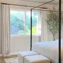 INOVADAY Total Blackout Curtains for Bedroom, Black Out Curtains 84 Inch Long, Clip Rings Linen Blackout Drapes, Thermal Insulated Room Darkening for Living Room, 2 Panels - Beige,W50xL84