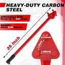 Manual Rebar Bender for 5/8" Bars - Hand Operated Metal Bending Tool with Reverse Head, Ideal for Flat Steel and Steel Rods (Redd)