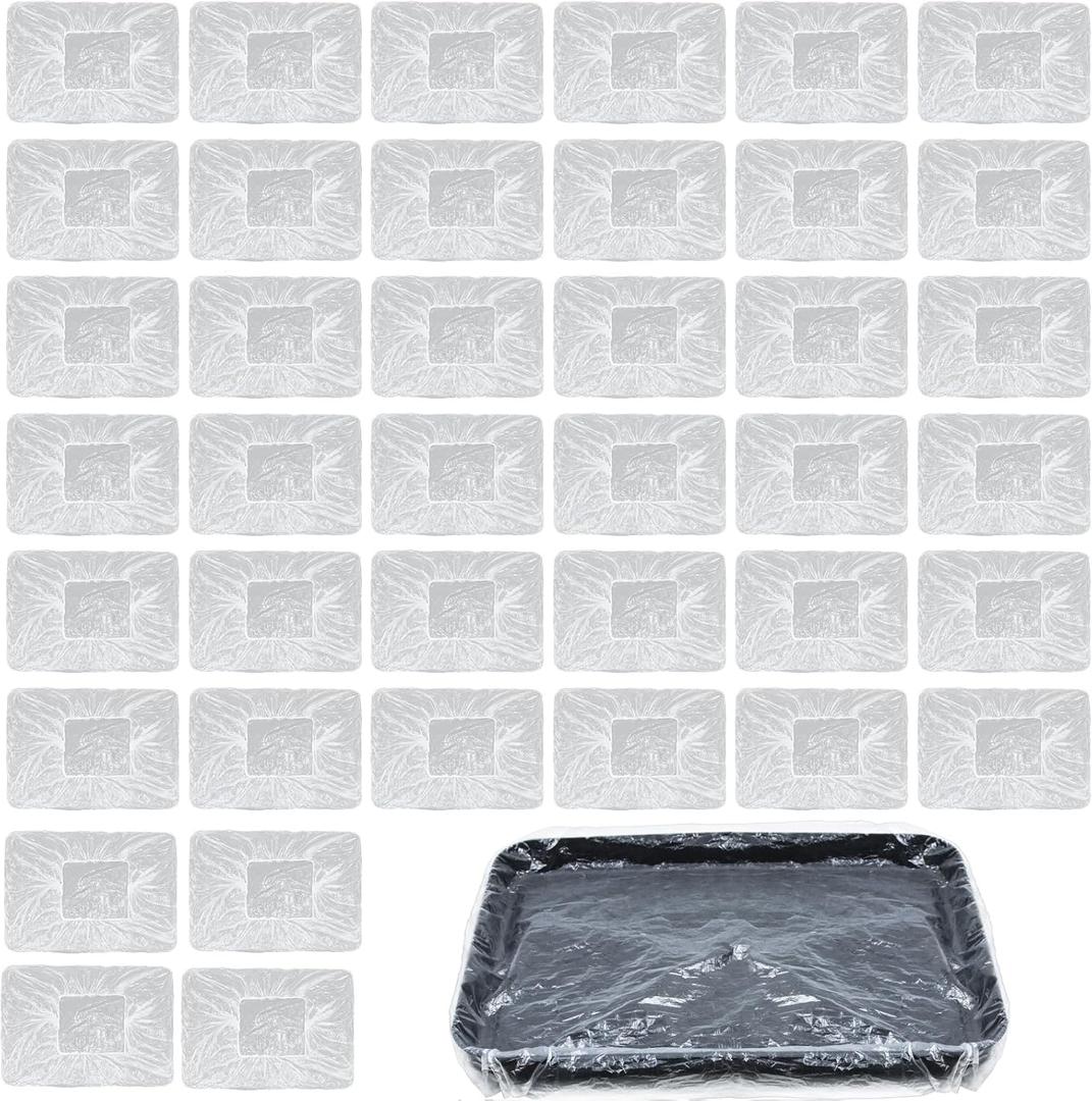 40 Pcs Paint Tray Liners Disposable 18 Inch Paint Roller Tray Liner Plastic Paint Tray Liner Bags Paint Pan Liners Large Paint Roller Tray Sets for House Painting Walls