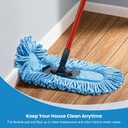 3 Pack Dust Mop Replacement Head for O-Cedar Dual-Action Dust Mop Pads Refills Microfiber Duster Mop Head Replacements Hardwood Floors Cleaning Washable Replace Pads No Handle