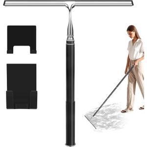 Shower Squeegee with Long Handle,Window Squeegee with Extension Pole Squeegee for Shower Glass Floor Squeegee, Telescoping Shower Squeegee for Glass Door, Tile Wall, Car,Floor