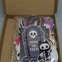 Eersida 18 Pack Ghost Halloween Paper Gift Bags with Handles 3D Cute Ghost Stickers Favors Goodie Candy Treat Bags for Halloween Boo Party Supplies