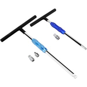 Drive T Handle Wrench, T Socket Set, 2pcs Spanner, Adapter 2 Way Speed Adjustable 1/4 to 3/8in, 3/8 to 1/2in, 3/8 to 1/4in, for Various Mechanical Work(Full Set)