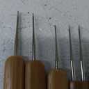 Dreadlocks Crochet Hooks 9Pcs Set for Hair, Needle Weaving Crochet for Hair Dreadlock, Crochet Hook Needle Tool for Braid Craft Dread Locks Bamboo Handle Braid Hair Weaving Tool