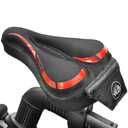 YLG Bike Seat Cover, Memory Foam & Gel Bike Seat Cushion Cover for Men Women, Comfortable Bicycle Seat Cover for Peloton/Fixed/Cruiser/Indoor/Outdoor Bike seat with Waterproof Cover