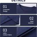 5 Pack Cotton Long Sleeve Tee Shirts for Boys Kids Toddlers' Basic Crewneck Tops T-Shirts (Size 5-6 Years Old)