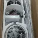 GESUM Ceiling Fans with Lights, 52" Low Profile Ceiling Fan with Remote Control Tri-color Temperatures, 6 Speeds,Flush Mount Ceiling Fan for Kitchen Living Room Bedroom (White)