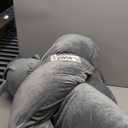 MOON PINE Pregnancy Pillow, U Shaped Full Body Pillow for Maternity Support, Sleeping Pillow with Cover for Pregnant Women (Dark Grey)