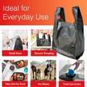 Reli. T-shirt Bags (300 Count) (Black) (11.5" x 6.5" x 21") - Black Plastic Bags (Plain) - Grocery, Shopping, Restaurants