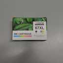 Relcolor 67XL Ink Cartridge Replacement for HP 67 XL Black Color Combo for HP67 HP67XL 2852e 2855e 4200 2827e 2734e 2700 4100 4155e 4255e 2755e 4227e 2700e 2752e 6400 4100e 6458 6455e 6458e 6065e 6000